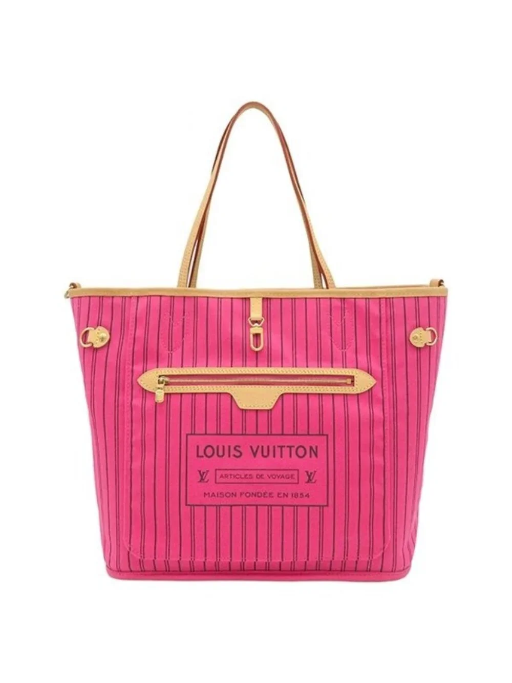 Louis Vuitton 2-Way Bag Neverfull Inside Out MM Canvas Monogram Rose Pondicherry